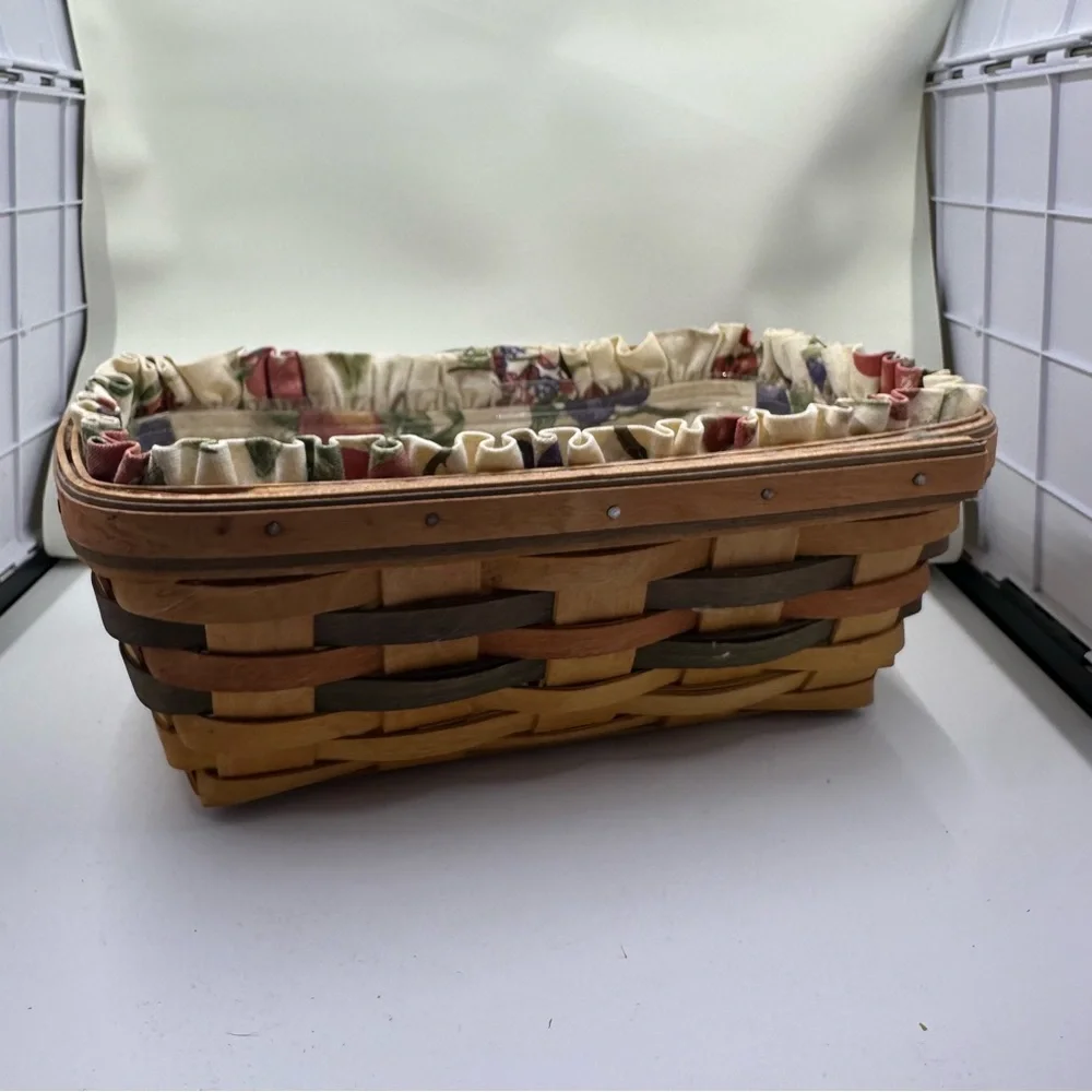 Longaberger Baker's Bounty Basket Liner‎ Protector Tie-On, Handwoven USA